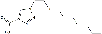 1-[2-(heptyloxy)ethyl]-1H-1,2,3-triazole-4-carboxylic acid Struktur