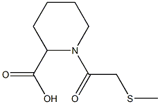 1-[2-(methylsulfanyl)acetyl]piperidine-2-carboxylic acid Struktur