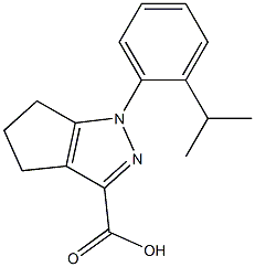 1-[2-(propan-2-yl)phenyl]-1H,4H,5H,6H-cyclopenta[c]pyrazole-3-carboxylic acid,,结构式
