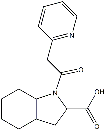 1-[2-(pyridin-2-yl)acetyl]-octahydro-1H-indole-2-carboxylic acid Structure