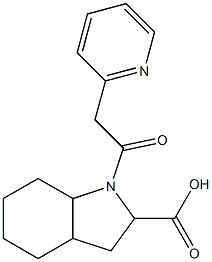 1-[2-(pyridin-2-yl)acetyl]-octahydro-1H-indole-2-carboxylic acid,,结构式