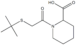 1-[2-(tert-butylsulfanyl)acetyl]piperidine-2-carboxylic acid 化学構造式