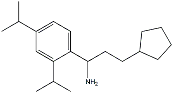 1-[2,4-bis(propan-2-yl)phenyl]-3-cyclopentylpropan-1-amine Struktur