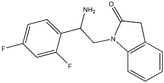 1-[2-amino-2-(2,4-difluorophenyl)ethyl]-2,3-dihydro-1H-indol-2-one,,结构式