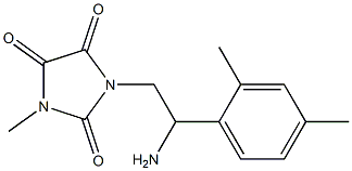 1-[2-amino-2-(2,4-dimethylphenyl)ethyl]-3-methylimidazolidine-2,4,5-trione 结构式