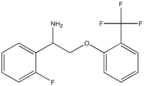 1-[2-amino-2-(2-fluorophenyl)ethoxy]-2-(trifluoromethyl)benzene 化学構造式