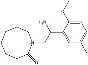 1-[2-amino-2-(2-methoxy-5-methylphenyl)ethyl]azocan-2-one Struktur