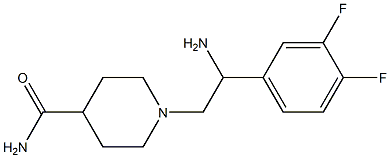 1-[2-amino-2-(3,4-difluorophenyl)ethyl]piperidine-4-carboxamide,,结构式