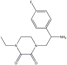 1-[2-amino-2-(4-fluorophenyl)ethyl]-4-ethylpiperazine-2,3-dione,,结构式