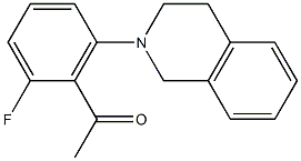 1-[2-fluoro-6-(1,2,3,4-tetrahydroisoquinolin-2-yl)phenyl]ethan-1-one,,结构式