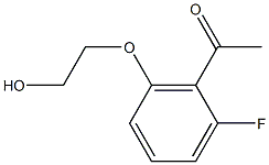 1-[2-fluoro-6-(2-hydroxyethoxy)phenyl]ethan-1-one Struktur