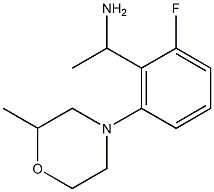1-[2-fluoro-6-(2-methylmorpholin-4-yl)phenyl]ethan-1-amine Struktur