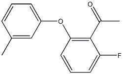 1-[2-fluoro-6-(3-methylphenoxy)phenyl]ethan-1-one,,结构式