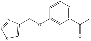 1-[3-(1,3-thiazol-4-ylmethoxy)phenyl]ethan-1-one 化学構造式