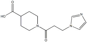1-[3-(1H-imidazol-1-yl)propanoyl]piperidine-4-carboxylic acid Struktur