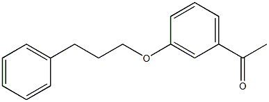 1-[3-(3-phenylpropoxy)phenyl]ethan-1-one Struktur