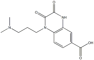 1-[3-(dimethylamino)propyl]-2,3-dioxo-1,2,3,4-tetrahydroquinoxaline-6-carboxylic acid Structure