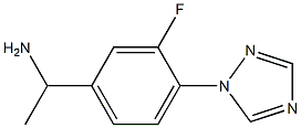 1-[3-fluoro-4-(1H-1,2,4-triazol-1-yl)phenyl]ethan-1-amine Structure