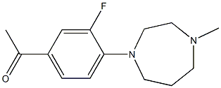 1-[3-fluoro-4-(4-methyl-1,4-diazepan-1-yl)phenyl]ethan-1-one 结构式