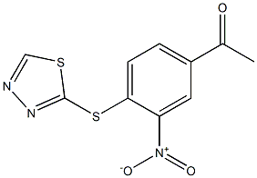 1-[3-nitro-4-(1,3,4-thiadiazol-2-ylsulfanyl)phenyl]ethan-1-one Structure