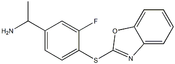 1-[4-(1,3-benzoxazol-2-ylsulfanyl)-3-fluorophenyl]ethan-1-amine Structure