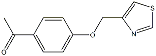 1-[4-(1,3-thiazol-4-ylmethoxy)phenyl]ethan-1-one 化学構造式