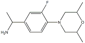 1-[4-(2,6-dimethylmorpholin-4-yl)-3-fluorophenyl]ethan-1-amine 化学構造式