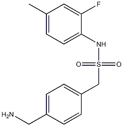 1-[4-(aminomethyl)phenyl]-N-(2-fluoro-4-methylphenyl)methanesulfonamide Structure