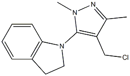 1-[4-(chloromethyl)-1,3-dimethyl-1H-pyrazol-5-yl]-2,3-dihydro-1H-indole