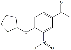 1-[4-(cyclopentyloxy)-3-nitrophenyl]ethan-1-one,,结构式