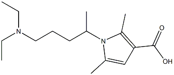 1-[4-(diethylamino)-1-methylbutyl]-2,5-dimethyl-1H-pyrrole-3-carboxylic acid,,结构式