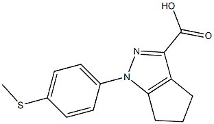 1-[4-(methylsulfanyl)phenyl]-1H,4H,5H,6H-cyclopenta[c]pyrazole-3-carboxylic acid,,结构式