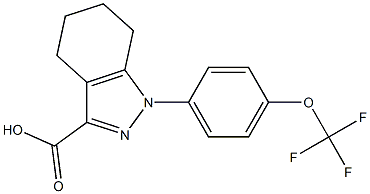 1-[4-(trifluoromethoxy)phenyl]-4,5,6,7-tetrahydro-1H-indazole-3-carboxylic acid Structure