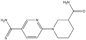 1-[5-(aminocarbonothioyl)pyridin-2-yl]piperidine-3-carboxamide 化学構造式