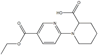 1-[5-(ethoxycarbonyl)pyridin-2-yl]piperidine-2-carboxylic acid Structure