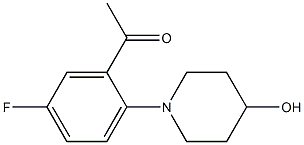 1-[5-fluoro-2-(4-hydroxypiperidin-1-yl)phenyl]ethan-1-one 结构式