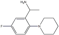 1-[5-fluoro-2-(piperidin-1-yl)phenyl]ethan-1-amine,,结构式
