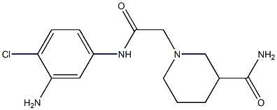 1-{[(3-amino-4-chlorophenyl)carbamoyl]methyl}piperidine-3-carboxamide Structure