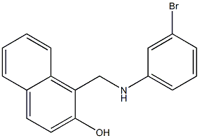 1-{[(3-bromophenyl)amino]methyl}naphthalen-2-ol Structure