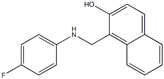 1-{[(4-fluorophenyl)amino]methyl}naphthalen-2-ol Structure