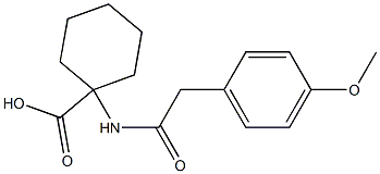 1-{[(4-methoxyphenyl)acetyl]amino}cyclohexanecarboxylic acid 结构式