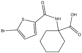 1-{[(5-bromothien-2-yl)carbonyl]amino}cyclohexanecarboxylic acid Structure