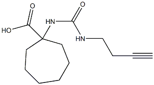 1-{[(but-3-ynylamino)carbonyl]amino}cycloheptanecarboxylic acid Structure