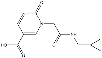 1-{[(cyclopropylmethyl)carbamoyl]methyl}-6-oxo-1,6-dihydropyridine-3-carboxylic acid,,结构式