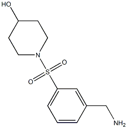 1-{[3-(aminomethyl)phenyl]sulfonyl}piperidin-4-ol