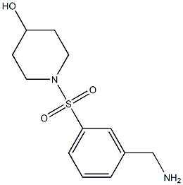 1-{[3-(aminomethyl)phenyl]sulfonyl}piperidin-4-ol Structure