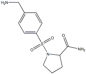 1-{[4-(aminomethyl)benzene]sulfonyl}pyrrolidine-2-carboxamide Structure