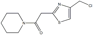 1-{[4-(chloromethyl)-1,3-thiazol-2-yl]acetyl}piperidine 结构式