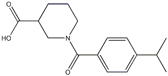 1-{[4-(propan-2-yl)phenyl]carbonyl}piperidine-3-carboxylic acid Structure