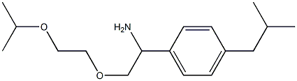 1-{1-amino-2-[2-(propan-2-yloxy)ethoxy]ethyl}-4-(2-methylpropyl)benzene Struktur